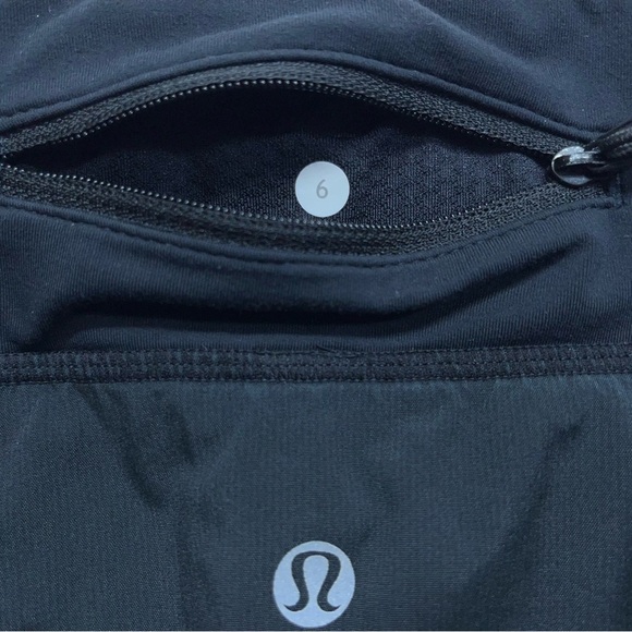 Lululemon Low Rise Skorts Womens Size 6 Black Zip Pocket - Picture 6 of 9